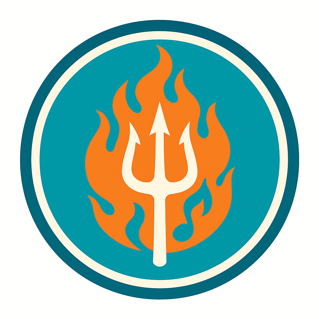 Neptunes Guitars line art logo